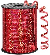 Red Curling Ribbon 600 Yards 1/5 Inch Balloon String Ribbon Thin Red Ribbon for Gift Wrapping Art...
