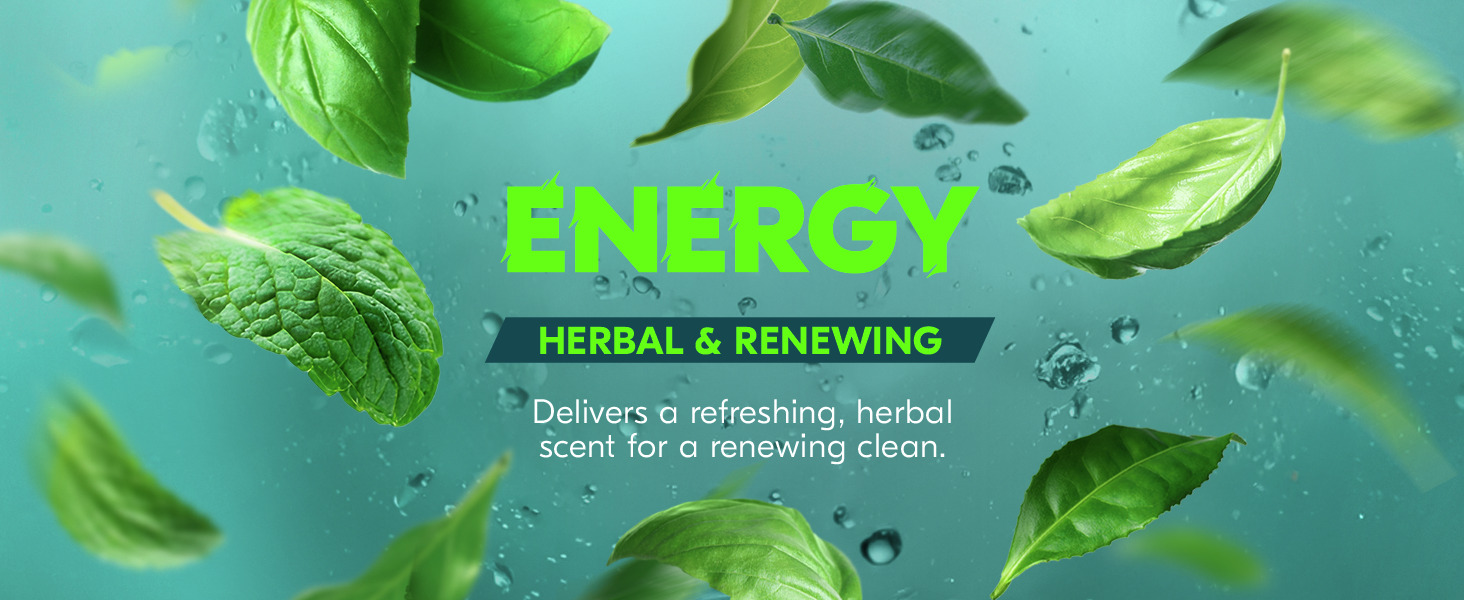 Delivers a refreshing, herbal scent for a renewing clean