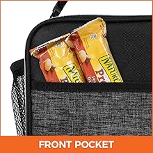 lunch box insulated bag small compact kids boys girls men women school work office adult nylon