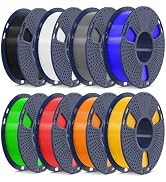 SUNLU 3D Printer Filament Pack, 0.25kg Each Spool, Total 2kg, Mini Spool, PLA+ Filament 1.75mm, 8...