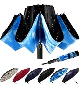 LLanxiry Compact Travel Umbrella, Mini Windproof Umbrellas for Rain & Sun, Small Lightweight Outd...