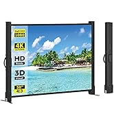 Portable Projector Screen with Stand, 50 Inch 4:3, Outdoor Projector Screen, Lightweight and Retr...