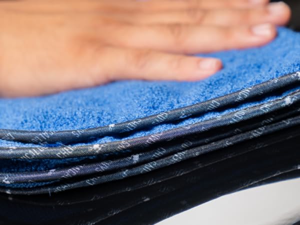 Extra thick microfiber car towels designed for drying large vehicles fast