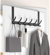 KitchLife Over The Door Hooks Hanger with 7 inches Extended Arms, Tool-Free Assembly, Fits 1 3/8"...