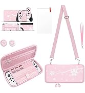 Mytrix Cute Carrying Case for Nintendo Switch OLED, Portable Hard Shell Pouch Travel Storage Bag ...
