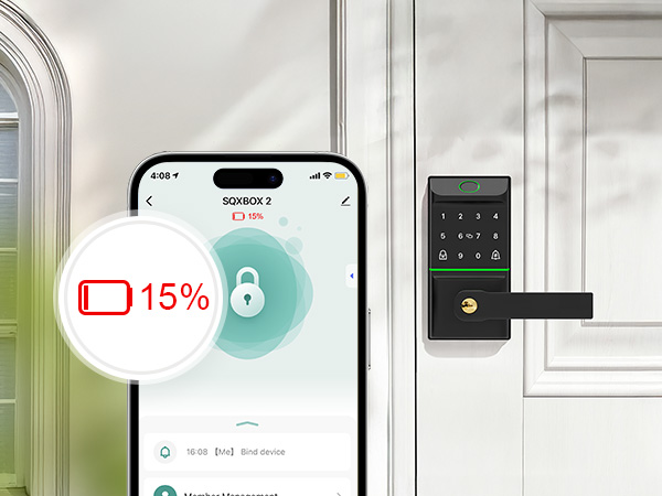 smart lock with handle