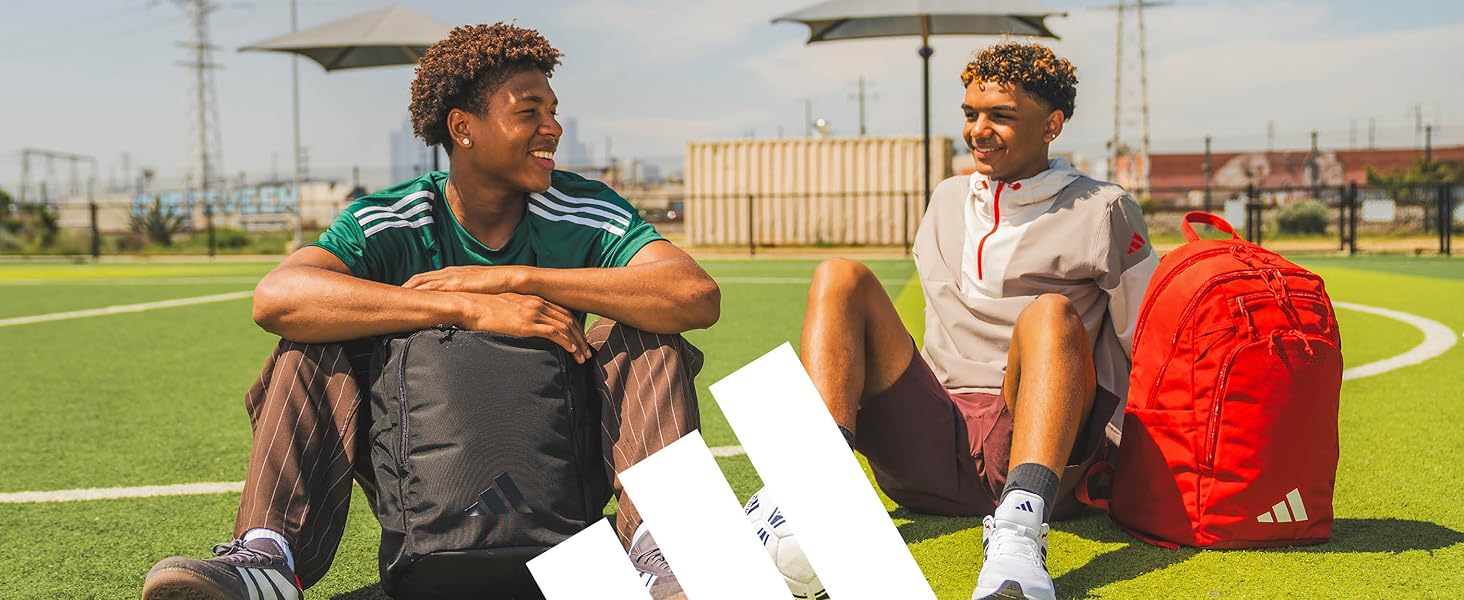 kids with adidas backpacks