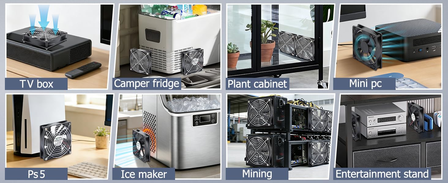 5v usb cooling fan for tv box camper fridge planet cabinet mini pc ps5 ice maker server rack amp