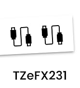 Brother Genuine P-touch TZeFX231 Flexible ID Label Tape in cardboard pack: Black on White 12mm