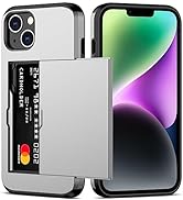 Nvollnoe for iPhone 14 Plus Case with Card Holder,Heavy Duty Protective Dual Layer Shockproof Hid...