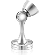 Magnetic Door Stop, Silver Door Stoppers Magnetic Stainless Steel Wall Floor Mount Heavy Duty Mod...