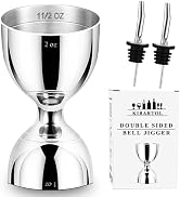 Jigger for Bartending, 2 oz 1 oz Bartender Jigger Stainless Steel, Double Cocktail Jiggers with I...