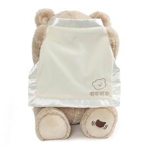 Peek a boo bear stuffed animal plush teddy baby infant game animated gund