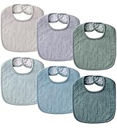 POIKSHARK Muslin Baby Bibs for Unisex Boys Girls, Soft Cotton Baby Drool Bibs, Drooling and Teeth...