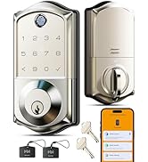 Veise VE017 Fingerprint Smart Door Lock, App Control, 7-in-1 Keyless Entry, Auto Lock, Emergency ...