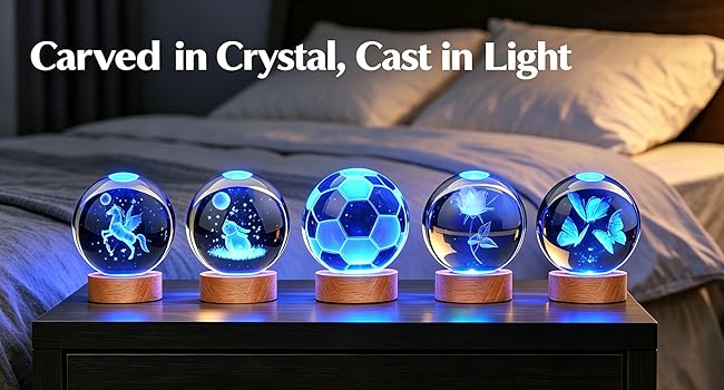 JANARARY Crystal ball night light for kids