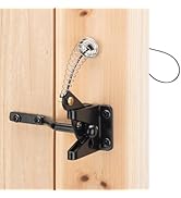 HILLMASTER Self Locking Gate Latch for Wooden Fence Heavy Duty,Gravity Lever Fence Door Latches w...