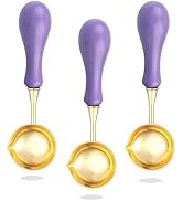 YOLAKIS Wax Seal Spoon 3pcs Electric Wax Seal Warmer Spoon Purple Wax Sealing Melting Spoon for W...
