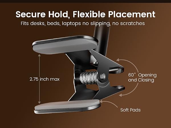 Glocusent clip on Light with Secure Hold,Flexible Placement