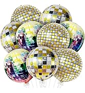KatchOn, Big Multicolor Disco Ball Balloons - 22 Inch, Pack of 9 | Disco Party Decorations | Mirr...
