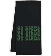 JOQUXI Dark Groovy Go Birds Football Kitchen Towels, Football Lover Player Fan Gifts Decorative H...