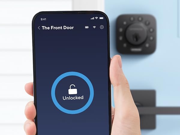 black door lock