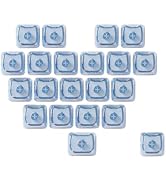 JSJT Blank Crystal Transparent Keycaps, Backlit Blue Keycap,21 Keys Love Heart-Shaped PC Custom K...