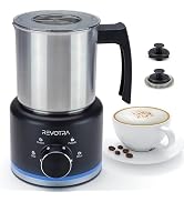 Milk Frother and Steamer, 500ml 4-in-1 Electric Foam Maker with Dial Control & LED Indicator, Hot...