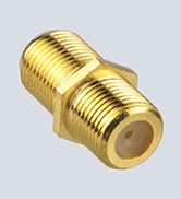 VCE Coaxial Cable Connector, RG6 Coax Cable Extender F-Type Gold Plated Adapter Female to Female ...