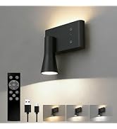 Kitloo LED Wall Lamps, Wall Lights with Remote & Touch Control, 10000mAh Dimmable Wall Mounted Li...