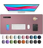 Aothia Leather Desk Pad Protector, Mouse Pad, Office Desk Mat, Non-Slip PU Leather Desk Blotter, ...