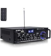 Woopker BT-298Pro Stereo Audio Amplifier with Bluetooth 5.0, Max 400W Peak -2.0 Channel Power Amp...