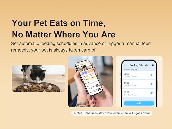Automatic Cat Feeder with 2K Camera 5G/2.4G WiFi 6.5L Smart Pet Feeder for Cat & Small Dog