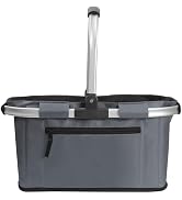 Picnic Basket, SIYUAN Shopping Basket with Handle 22L Collapsible Grocery Basket Portable Folding...