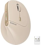 SABLUTE MAM3 Ergonomic Mouse, Rechargeable Wireless Vertical Mouse with 4 Adjustable DPI for Smal...