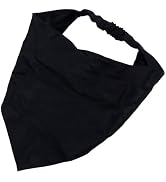 ZhangyiHot Black Hair Scarf Headband Elastic Hair Bandanas Scarf Headband Boho Triangle Non Slip ...