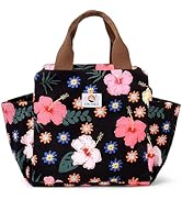Lunch Box for Women, Large Capacity Lunch Bag Women with Bottle Holder & Side Pockets,Cute lunch ...