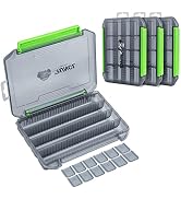 RUNCL Small Fishing Tackle Box, 3500 3600 Size Double Buckle Open Tackle Trays, Plastic Storage P...