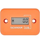 YOOREAL Digital Hour Meter Tachometer RPM Gauge, Waterproof IP68 Design | for Lawn mower Car Engi...