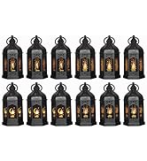LLQ Ramadan Lantern (5in-12Pcs) Ramadan Decorations for Home - Mini Lanterns Decorative Lights - ...