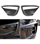 Bohisen Fit Tesla Model Y Fog Light Trim Front Fog Light Cover Eyebrow Cover Trim Frame Exterior ...