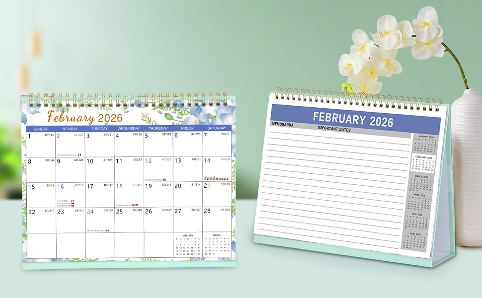 desktop flip calendar 2026-2027