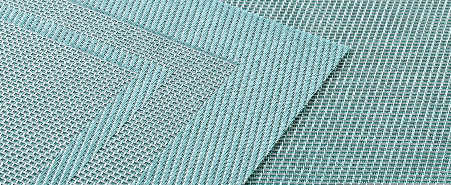 pvc vinyl plastic basket weave placemats outdoor indoor dinner party table placemats