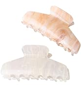2 Pack Large Acrylic Hair Claw Clips for Women - 4.3 Inch Strong Hold Nonslip Hair Clips Big Claw...