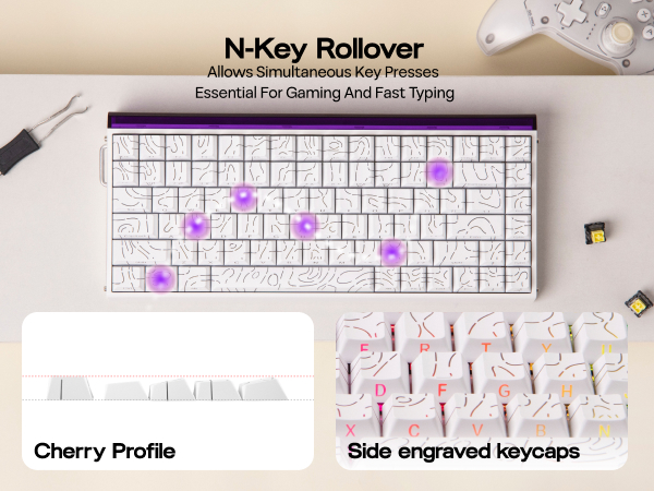 Hall Effect Keyboard with Neon RGB Light Box