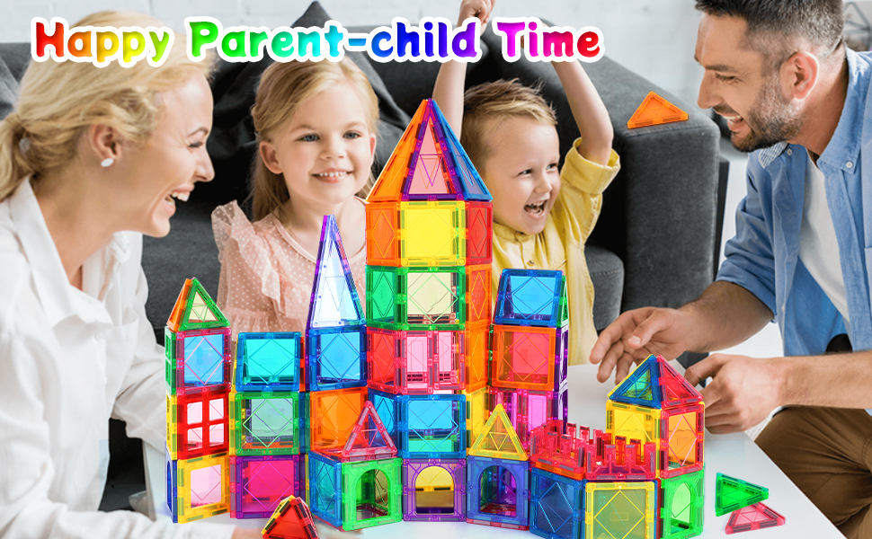Magnetic Tiles for Kids Ages 3-5 4-8, Magnetic Building Blocks Toys for 3+ Year Old Boys