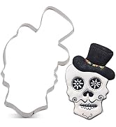 LILIAO Halloween Skull with Hat Cookie Cutter - 3.4 x 5.4 inches - Stainless Steel - By Janka