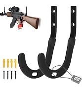 TRIPLE DEER Gun Rack Storage Wall Mount Shotgun Rifle Hook Horizontal Gun Hanger for Any Rifles S...