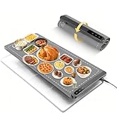 Food Warming Mat Extra Large 43"x16" with Insulation Pad for Countertop, Chafing Dishes for Buffe...