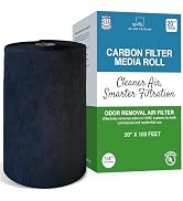 ID Air Systems: Carbon Filter Media Roll; 20" nominal width x 100 linear feet; 1/4" thick - Ideal...